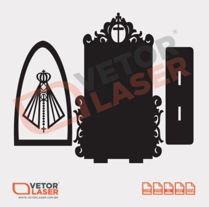 Vetor Capela Nossa Senhora Da Aparecida Para Corte A Laser Em Mdf Vetor Laser Vetores